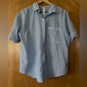 Women’s Striped Blue Pajama Set